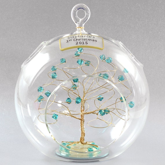 babys first christmas ornament birthstone ornament with etsy crystal first christmas ornament