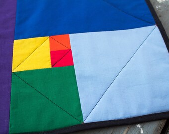 Linens Table Linens Rainbow Fibonacci Placemat Quilted Cotton 21x13 ...