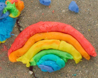 Rainbow Play Dough, One Pound in Eco-Friendly Container