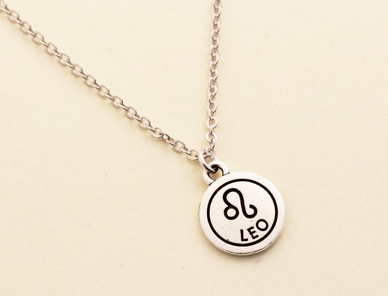 Silver Leo Necklace Personalized Zodiac Necklace Leo - Etsy UK