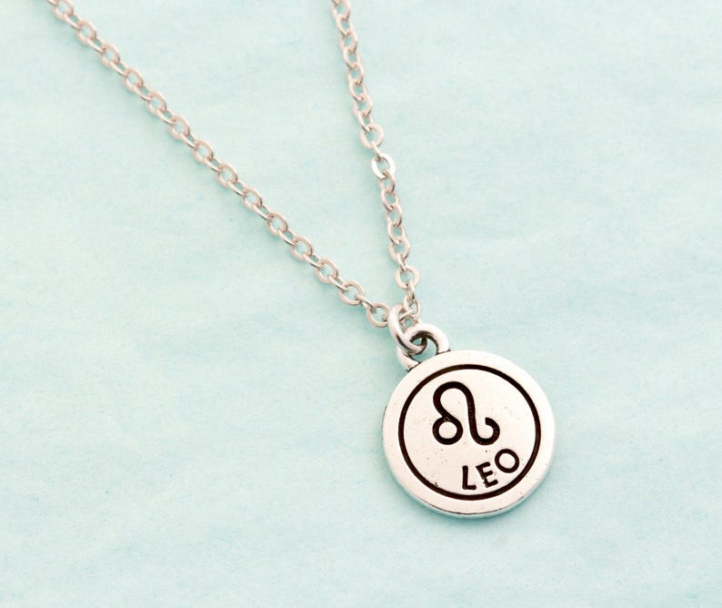 Silver Leo Necklace Personalized Zodiac Necklace Leo - Etsy UK