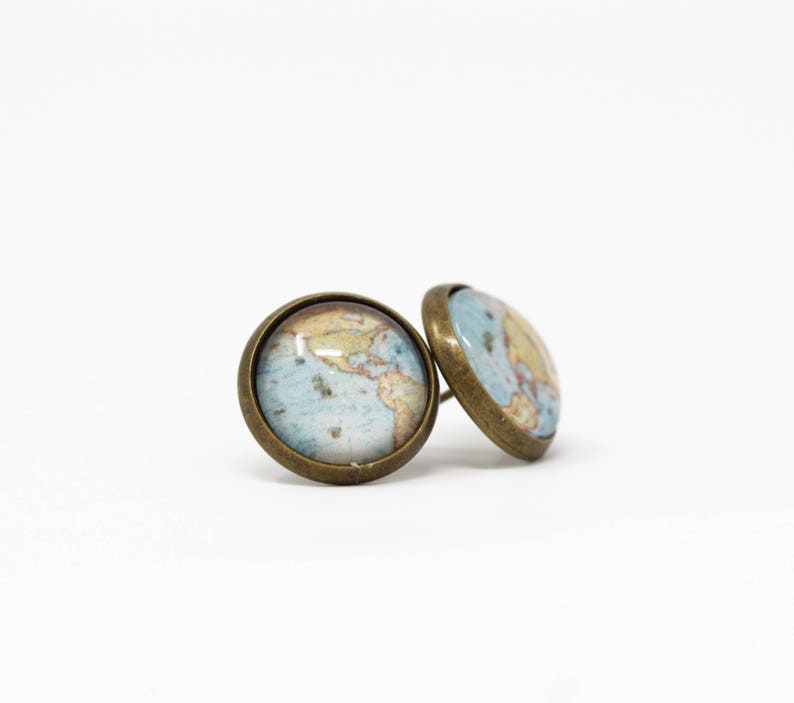 Map Earrings Travel Earrings Map Jewelry Gift for Etsy