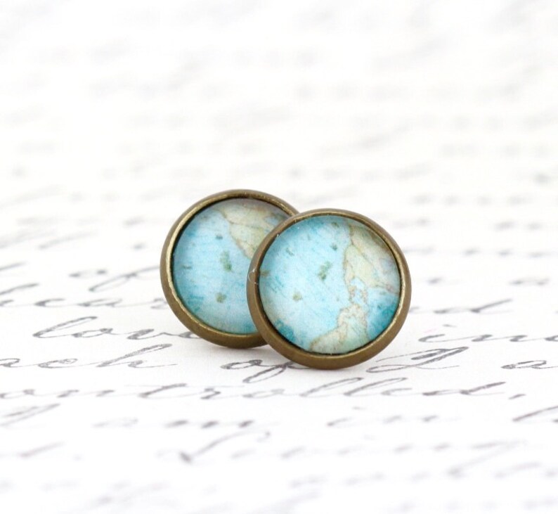 Map Earrings Travel Earrings Map Jewelry Gift for Etsy
