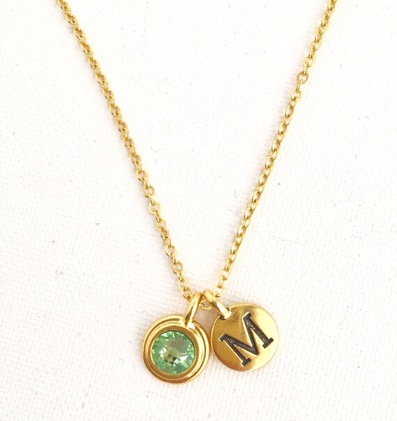 etsy birthstone necklace