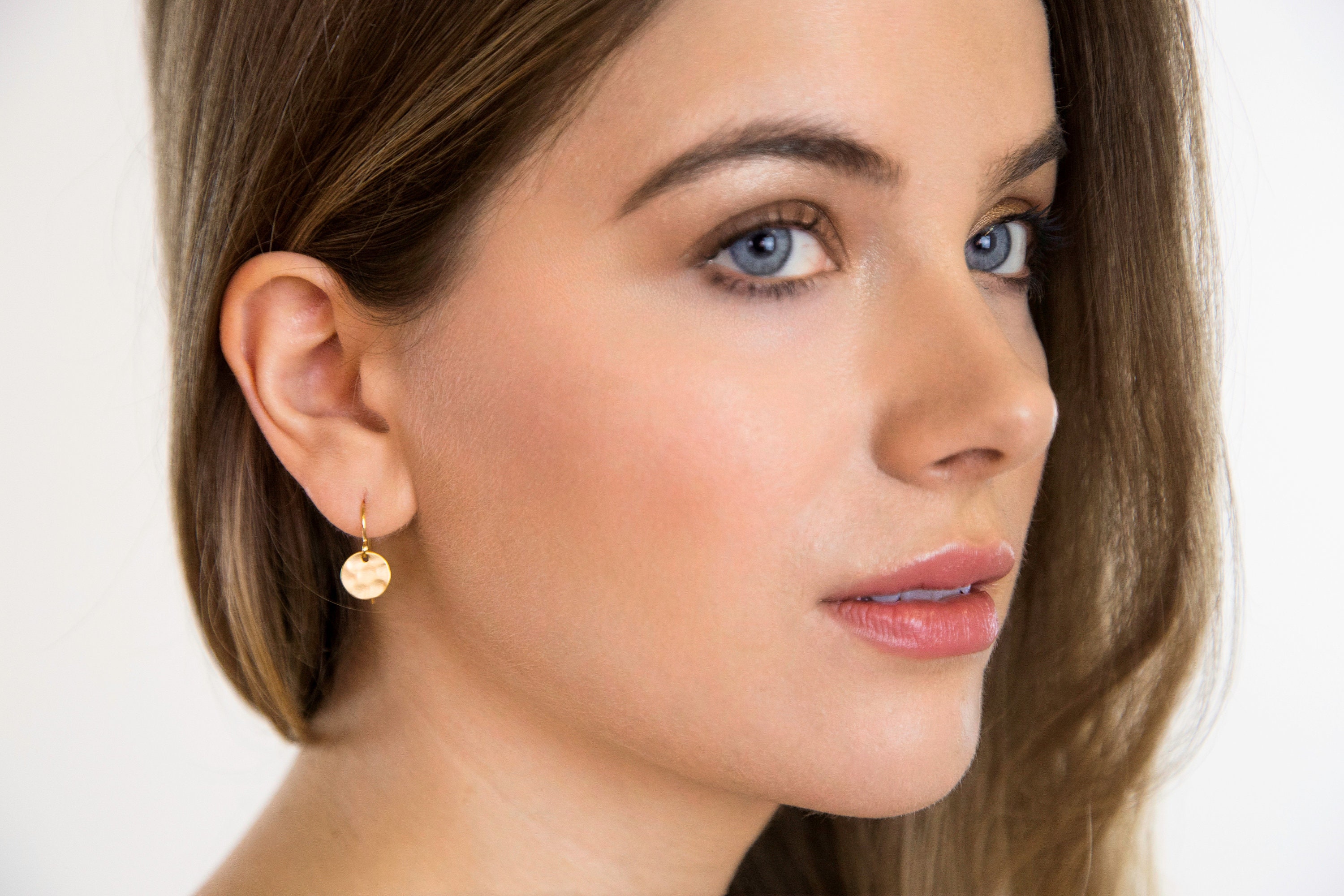 Gift For Her - Small Gold Earrings - Golden Earrings - Gift For Woman…