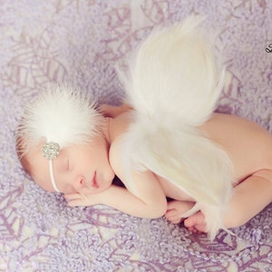 Angel Wings for Baby Photo Prop Infant Feather Angel Wings Fully Poseable for Newborn Photography image 2