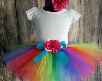 Rainbow Tutu Skirt for Girls, Babies, Toddlers - NEW Economy Line Tutu - Imagine - 8" Sewn Tutu - Custom SEWN Tutu - sizes Newborn up to 5T