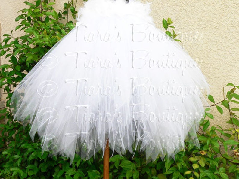 White Angel Tutu Dress Angelica Custom Sewn Pixie Tutu Dress up to 20 long sizes NB to 24 mo Halloween Costume, Christmas Dress image 5