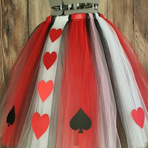 Queen of Hearts Adult or Teen Less Full Tutu up to image 3