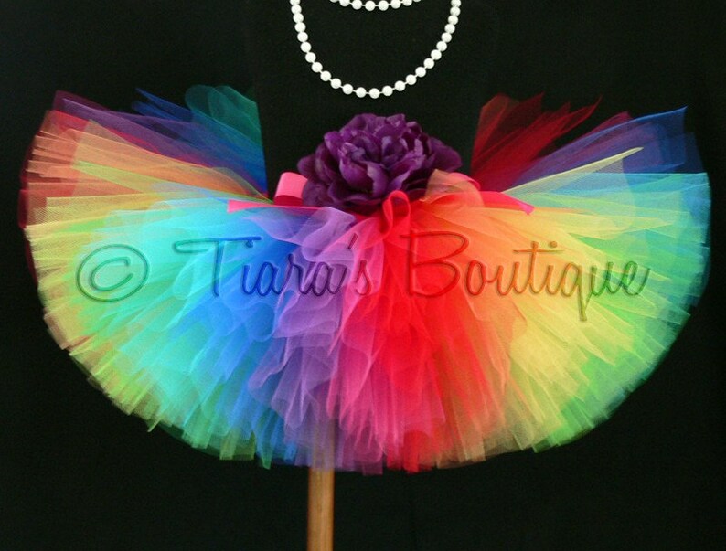 sizes newborn up to 5T Made with 9 Vibrant Colors Imagine Custom Sewn 10 Tutu A Magical Rainbow Birthday Tutu