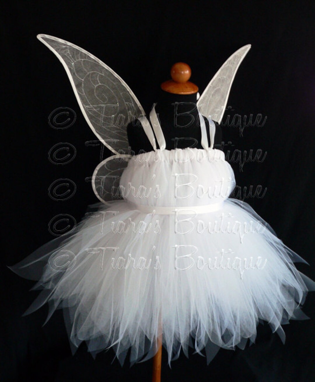 Tutu Costume Tinker Fairy, Custom Sewn White Tinker Fairy Tutu Dress ...