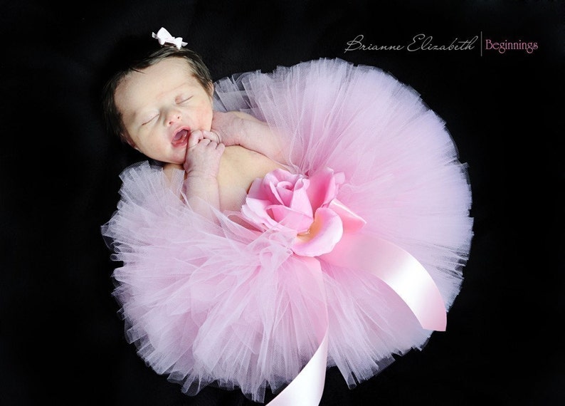 Newborn Tutu Photo Prop Design Your Own Baby Tutu Baby Tutu First Photos 6 Tutu and Headband Set