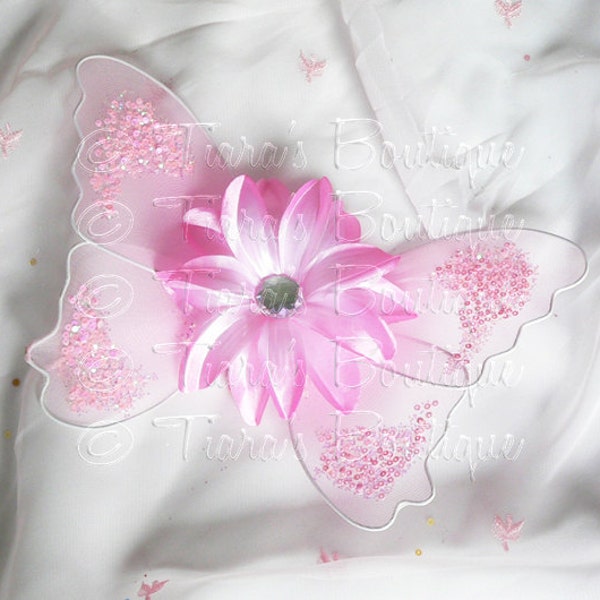 Pink Baby Butterfly Wings - Infant Fairy Wings for Halloween - newborn to 12 months - Photo Prop - Prop for Newborn Photography