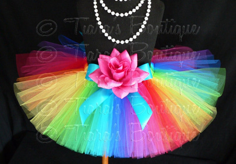 Imagine Newborn Photo Prop Toddlers Tulle Skirt for Girls Custom Sewn Tutu Birthday Tutu Babies Rainbow Tutu Economy Tutu Tweens
