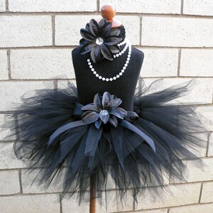 Black Tutu - Midnight Pixie Tutu - Custom Sewn Tutu - 11'' Pixie Tutu - Girls sizes 9 to 12