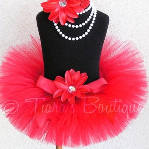 Red Tutu Baby's First Tutu Custom Sewn 6 Infant Toddler Tutu newborn to 24 months Halloween, 1st Birthdays and Baby Shower Gifts image 3