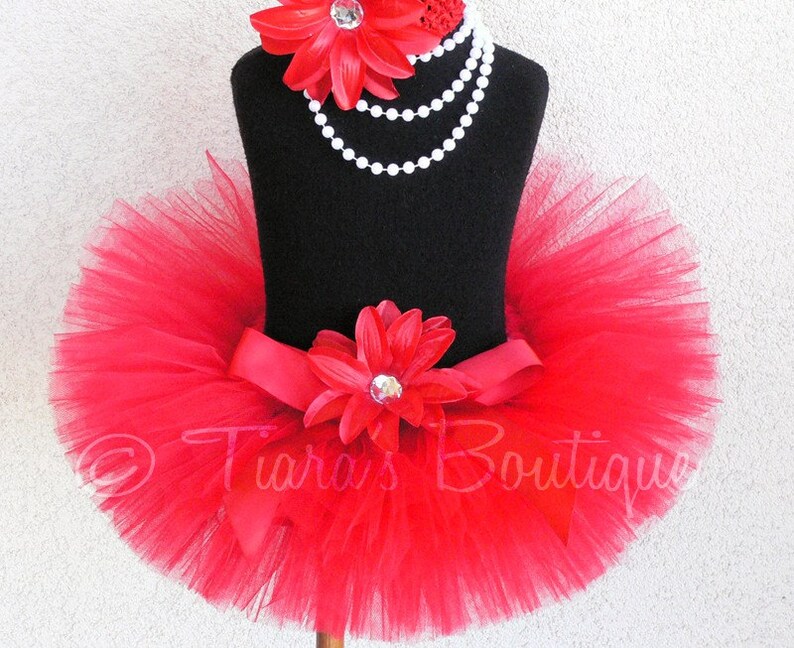 Red Tutu Baby's First Tutu Custom Sewn 6 Infant Toddler Tutu newborn to 24 months Halloween, 1st Birthdays and Baby Shower Gifts image 3