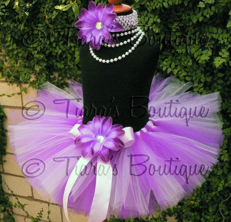 Andrina Custom Sewn Handmade Tutu Baby Tutu Girls Birthday Tutu Girls Tutu Purple and Lavender Tutu Photo Prop Tween Tutu