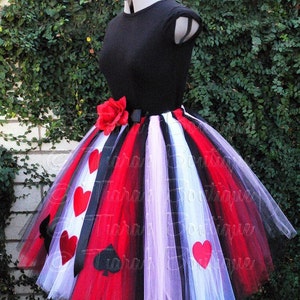 Queen of Hearts Adult Teen Pre-teen Costume Tutu Custom Sewn Tutu up to ...