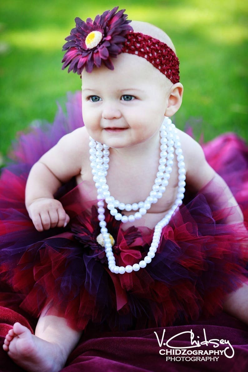 Girls Tutu Eggplant Plum Purple Tutu Custom Sewn Tutu Up to 8'' length sizes Newborn to 5T image 4