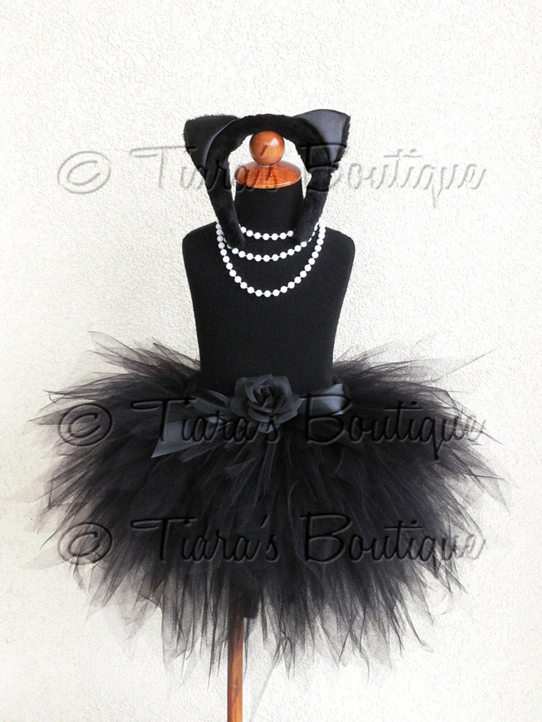 Black Cat Tutu Halloween Costume - Obsidian Kitty - Black Custom Sewn 3 ...