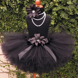 Girls Birthday Tutu Skirt Black Tutu TWILIGHT 10'' Sewn Black Tutu sizes 6 months up to girls size 12 image 4
