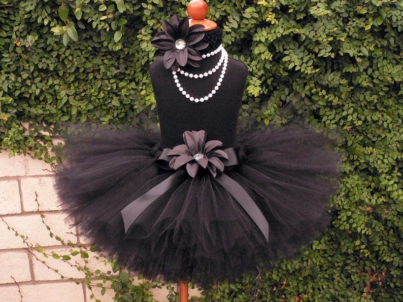 Girls Birthday Tutu Skirt Black Tutu TWILIGHT 10'' Sewn Black Tutu sizes 6 months up to girls size 12 image 4