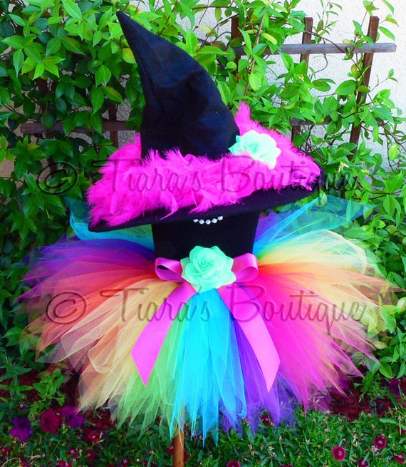Gezamenlijk deelnemer Milieuvriendelijk Witch Tutu Costume Auriana the Rainbow Witch Custom Sewn - Etsy België