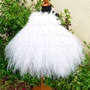 White Angel Tutu Dress Angelica Custom Sewn Pixie Tutu Dress up to 20 long sizes NB to 24 mo Halloween Costume, Christmas Dress image 1