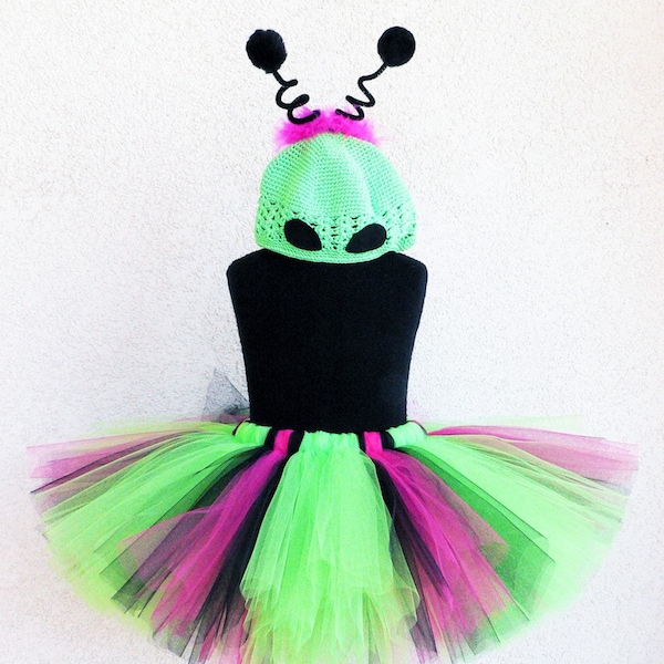 Custom Sewn Alien Princess Tutu Costume