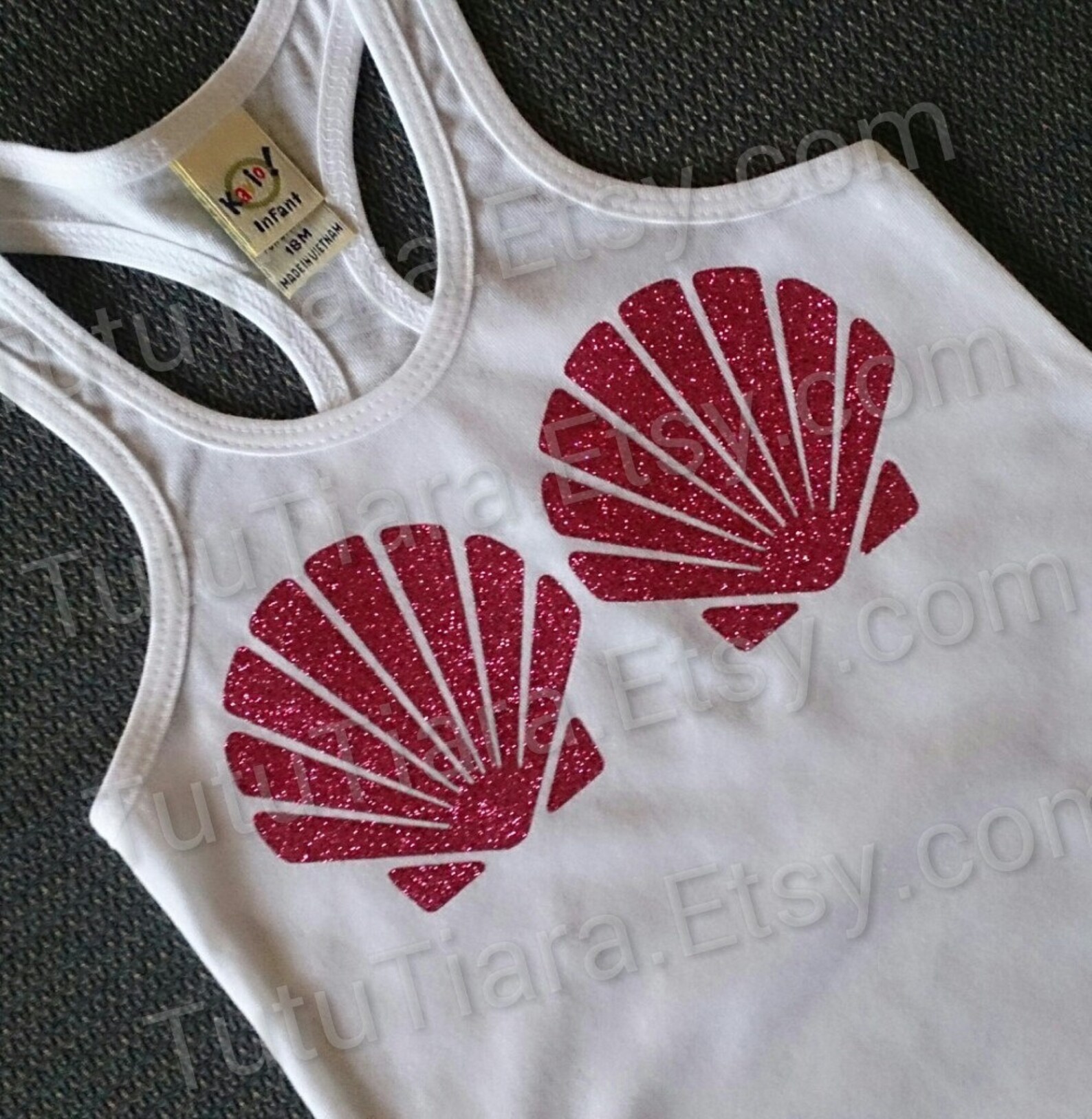 Diy Little Mermaid Ariel Seashell Bra Glitter Vinyl 1 Set | Etsy