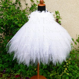 White Angel Tutu Dress Angelica Custom Sewn Pixie Tutu Dress up to 20 long sizes NB to 24 mo Halloween Costume, Christmas Dress image 2