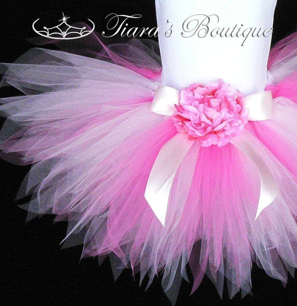 Girls Tutu Skirt - Pink Tutu - Pink Powder Pixie - 11'' Sewn Pixie Tutu ...