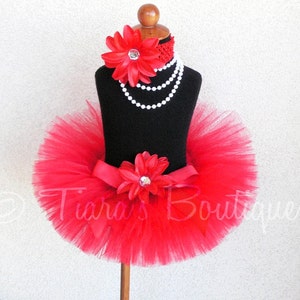 Red Tutu Baby's First Tutu Custom Sewn 6 Infant Toddler Tutu newborn to 24 months Halloween, 1st Birthdays and Baby Shower Gifts image 2