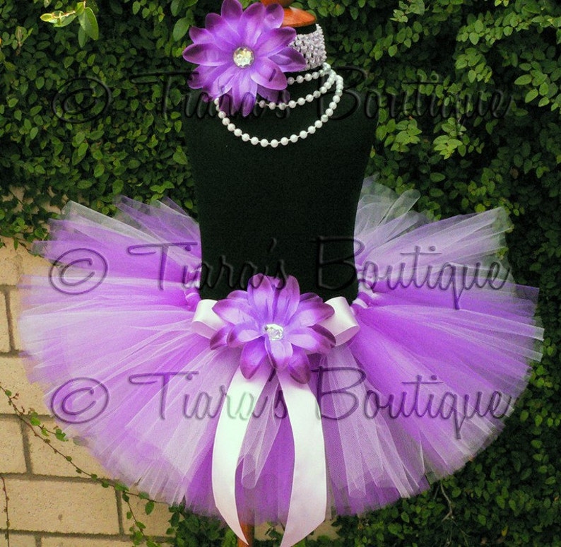 Andrina Custom Sewn Handmade Tutu Baby Tutu Girls Birthday Tutu Girls Tutu Purple and Lavender Tutu Photo Prop Tween Tutu