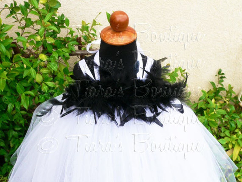 White and Black Ghost Tutu Dress sizes Nb to 24 mo Hallowee Cassie Custom Sewn Pixie Tutu Dress up to 20 long