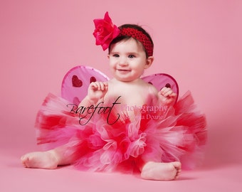 Valentine's Day Tutu Photo Prop, Red Pink Tutu, Sweetheart, Sewn Tutu, Easter Tutu, 1st Birthday Tutu, Girls Babies Tweens, Tulle Skirt