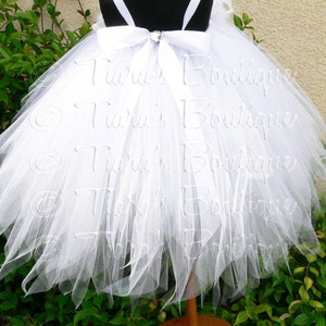 White Angel Tutu Dress Angelica Custom Sewn Pixie Tutu Dress up to 20 long sizes NB to 24 mo Halloween Costume, Christmas Dress image 4