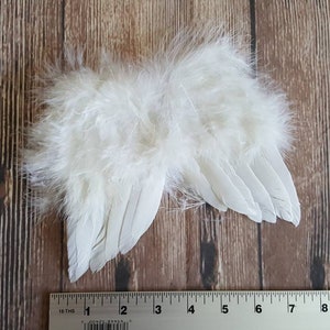 Angel Wings and Gold Leaf Headband Baby Photo Prop Set, White Feather Angel Wings for Newborn Photography, WINGS AND HEADBAND image 5