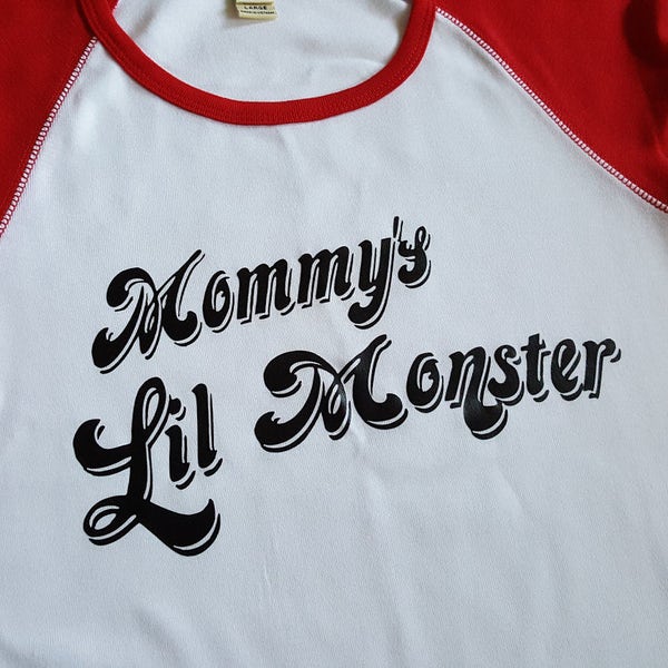 DIY "Mommy's Lil Monster" Black Vinyl Applique for Cosplay Halloween - Iron-on ONLY