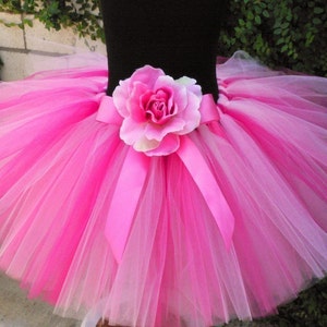 Girls Pink Tutu Strawberry Dreams Custom Sewn Tutu sizes Newborn up to 5T Tutus for babies, toddlers, and children image 1