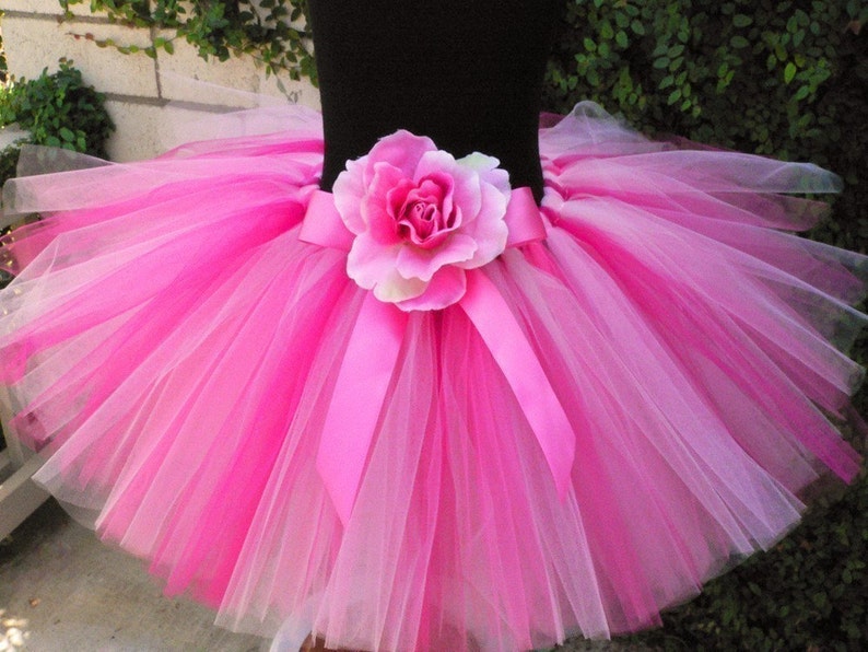 Girls Pink Tutu Strawberry Dreams Custom Sewn Tutu sizes Newborn up to 5T Tutus for babies, toddlers, and children image 1