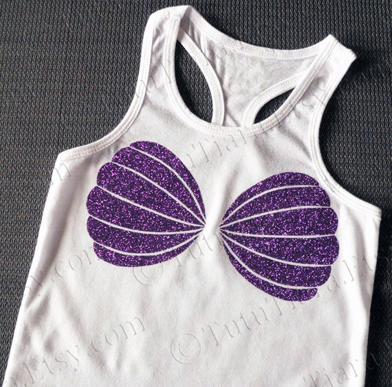 Mermaid Shirt, Purple Glitter Mermaid Seashell Bra Tank Top, Child's  Tshirt, Sea Shells Tee, Babies Tween Girls, Mermaid Birthday Shirt -   Canada