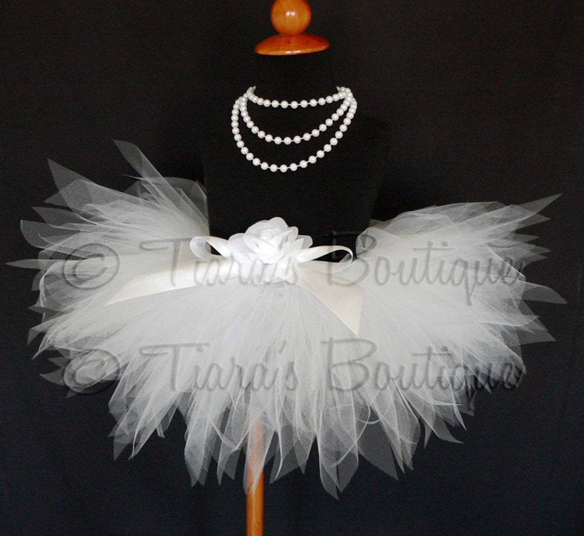 Girls Tutu White With Sequin Stars main image 0