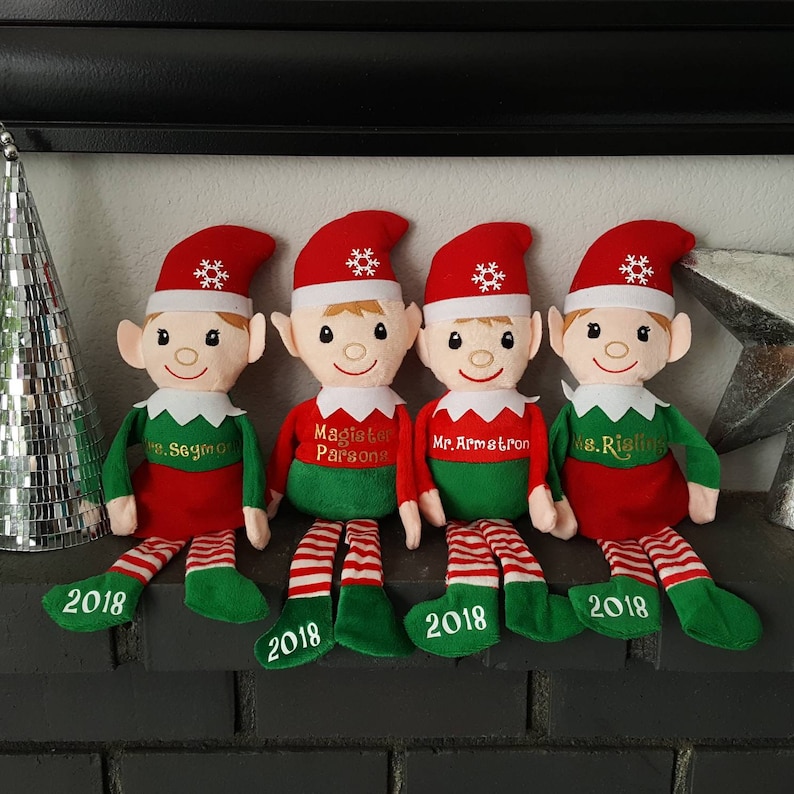 5 Personalized Elf Toys Elf Plush With Name Custom Etsy Australia