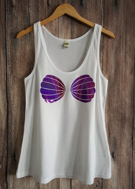 Little Mermaid Shirt Purple Holographic 