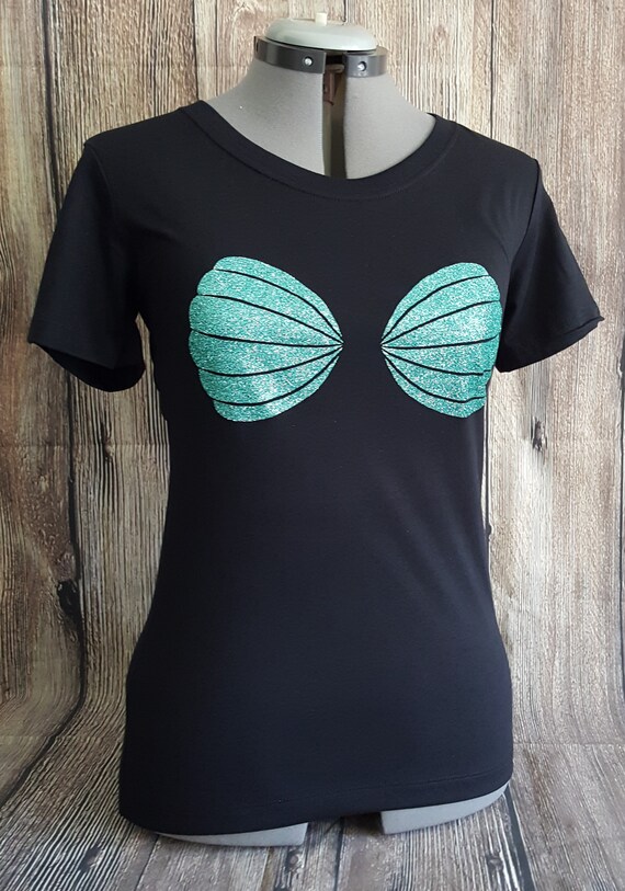 Mermaid Sea Shell T-Shirt Tee Mermaid Sea Shell T-Shirt Tee