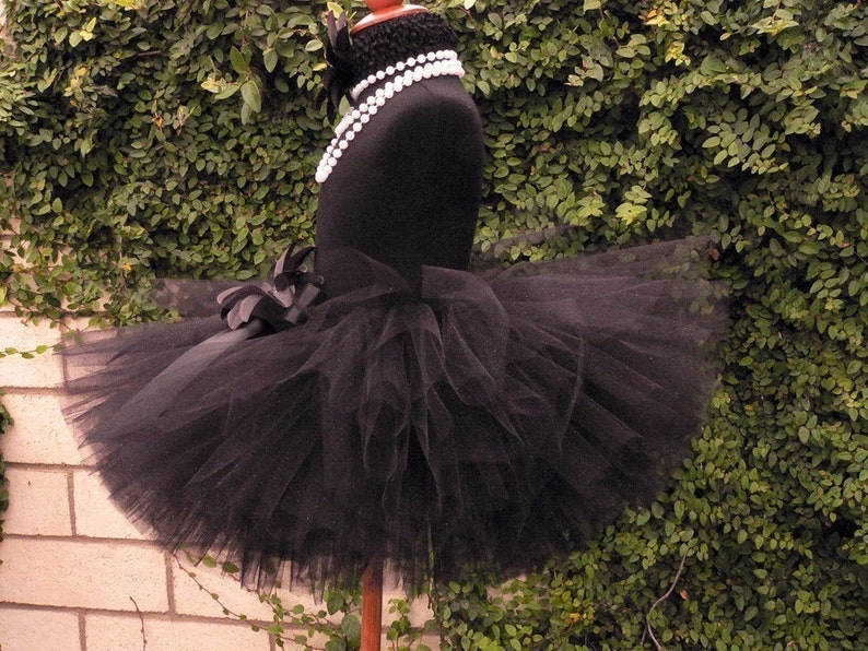 Girls Birthday Tutu Skirt Black Tutu TWILIGHT 10'' Sewn Black Tutu sizes 6 months up to girls size 12 image 5