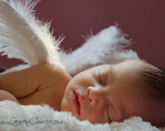 Angel Wings for Baby - Photo Prop Infant Feather Angel Wings - READY TO SHIP - Wings Only