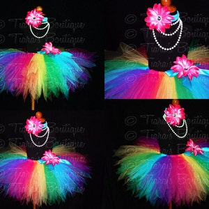 Bright Rainbow Tutu, Girls Birthday Tutu, Iris, a magical rainbow pixie, Custom Sewn Pixie Tutu, Baby Tutu, Tween Tutu image 5